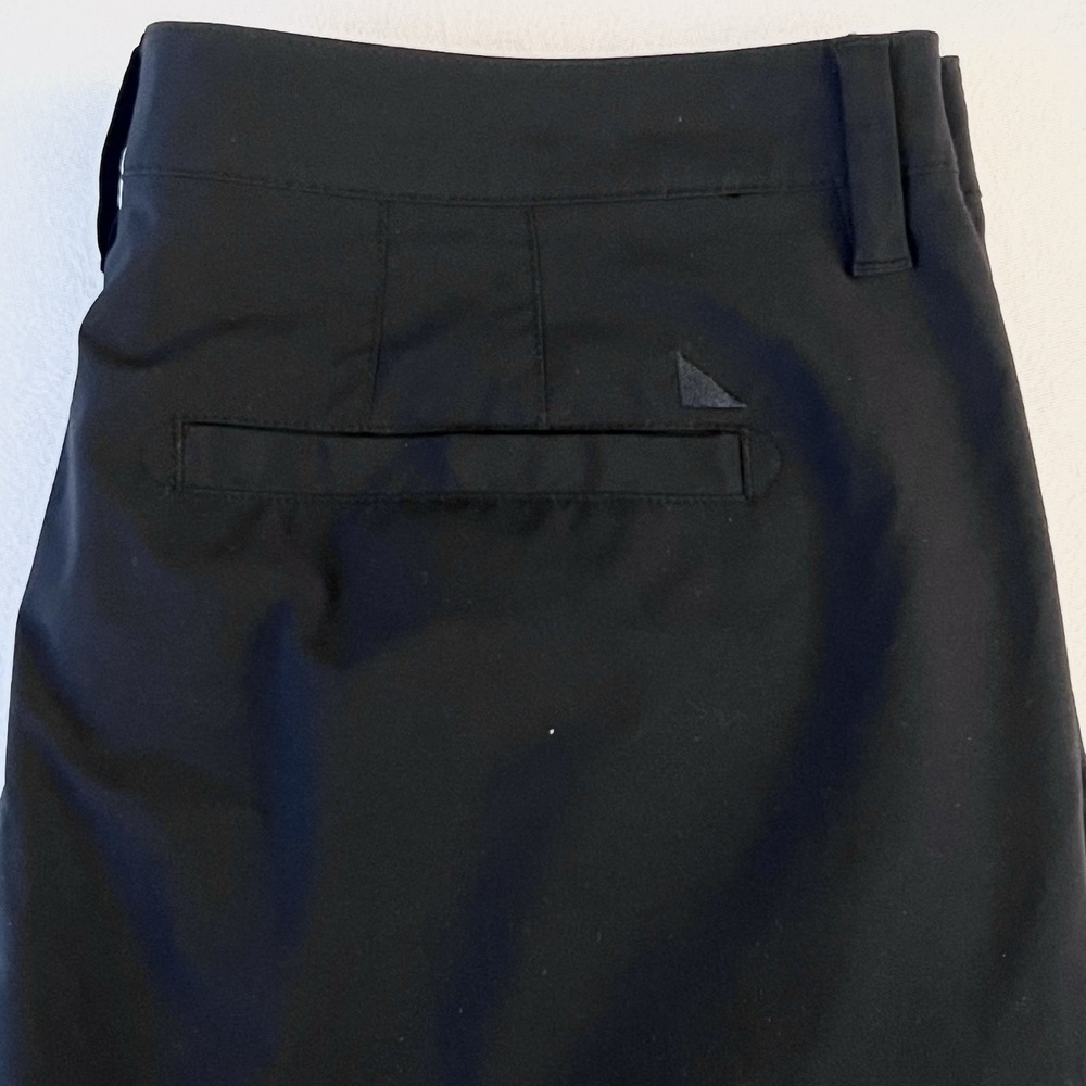 Untuckit Men‎ Black Chino Golf Performance Shorts Snap Zip Pockets Size 33